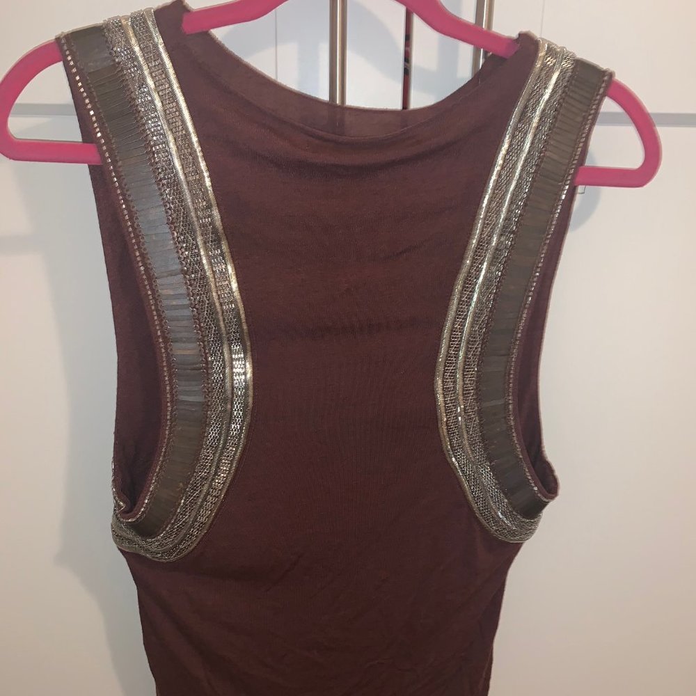 ALL SAINTS HAND EMBELLISHED TOP SIZE US 2